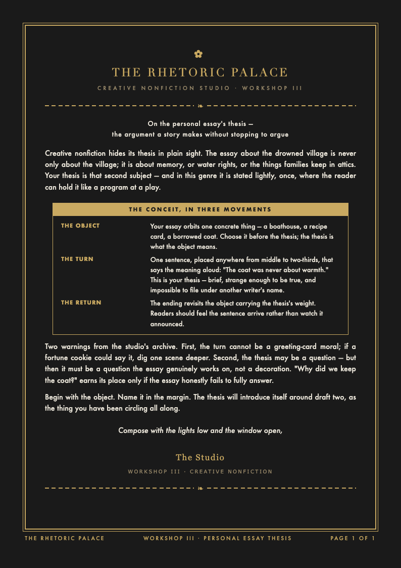 Art Deco Thesis Statement
